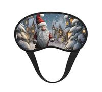Christmas Snow Sleep Mask for Side Sleeper Soft Breathable Sleeping Eye Mask Blackout Silk Eye Sleep Shade Cover with Elastic Strap Night Blindfold for Women Men Travel Nap