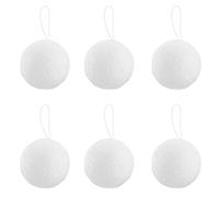 Christmas Snowballs Shatterproof Hanging Snowball Ornaments Christmas Tree Baubles 6PCS 8CMChristmas Balls