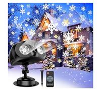 Christmas Snowfall Projector Lights, Owl Shape Outdoor Highlight Landscape Dynamic LED Snowflake Projection Lamp for New Year,Halloween,Christmas,Outdoor Decorations