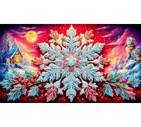 Christmas snowflake 1000 Pc Recycled Paper Puzzle - Impossible Hard Challenging Game for Adults Home Activity 38x26/1000pcs