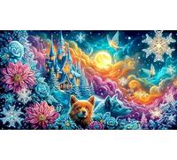 Christmas snowflake 1000 Pc Recycled Paper Puzzle - Impossible Hard Challenging Game for Adults Home Activity 75x50/1000pcs