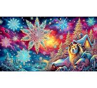 Christmas snowflake 1000 Piece Puzzle for Adults - Fun and Challenging Family Game Great Gift Idea Home Activity 38x52/1000pcs