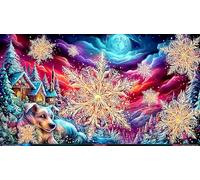 Christmas-snowflake 1000 Piece Puzzle Recycled Paper Fun Present & Activity for Home Educational Game Decompression Puzzles for Adults Kids Great Gift Idea 70x50/1000pcs