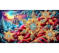 Christmas snowflake 1000 Pieces Puzzle for Adults - Hard Difficult Challenging Family Game Home Activity 38x52/1000pcs