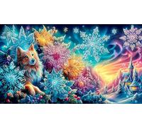 Christmas snowflake 1000 Pieces Puzzle for Adults - Hard Difficult Challenging Family Game Home Activity 75x50/1000pcs