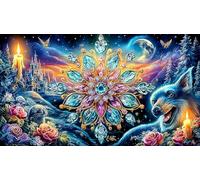 Christmas snowflake 1000 Pieces Puzzle for Adults - Hard Difficult Challenging Family Game Home Activity 38x26/1000pcs