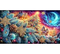 Christmas snowflake Adult Jigsaws 1000 Piece - Hard Difficult Challenging Game Home Activity Gift 38x26/1000pcs