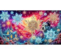 Christmas snowflake Adult Jigsaws 1000 Piece - Hard Difficult Challenging Game Home Activity Gift 38x52/1000pcs