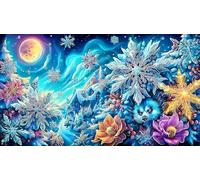 Christmas snowflake Adult Jigsaws 1000 Pieces - Fun Challenging Game Recycled Paper Great Gift Idea for Home 38x52/1000pcs
