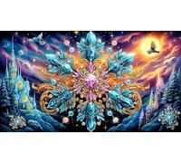 Christmas snowflake Adult Jigsaws 1000 Pieces - Fun Challenging Game Recycled Paper Great Gift Idea for Home 38x52/1000pcs