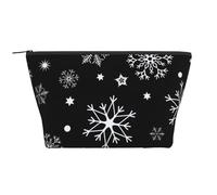 Christmas Snowflake Black Winter, Toiletry Pouch Makeup Bag Cosmetic Bag Portable Travel Toiletry Bag