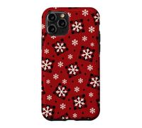 Christmas Snowflake Buffalo Tartan Plaid Pattern Art Red Case for iPhone 11 Pro