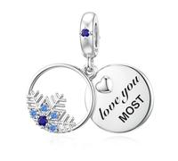 Christmas Snowflake Dangle Charms for Pandora Bracelet Xmas Present