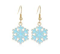 Christmas Snowflake Dangle Earrings for Women,Vintage Acrylic Snowflake Drop Earrings Crystal Glitter Winter Flower Earring Xmas Jewelry Accessories, L, Plastic, No Gemstone