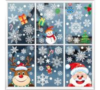 Christmas Snowflake Decorations - 6 Sheets Christmas Window Clings for Glass Windows White Snowflake Window Decal Stickers for Home Office Shop Classroom Indoor for Xmas Winter Wonderland Frozen