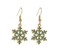 Christmas Snowflake Earrings for Women Sparkly Snowflake Drop Dangle Earrings Colorful Winter Earrings Xmas Christmas Jewelry, NO, Metal, No Gemstone