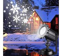 Christmas Snowflake Projector Light Outdoor - Waterproof LED Snowfall Light Projector for Home, Garden, Wall & Holiday Decorations,Rotating Snowflake for Festive Winter Display