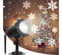 Christmas Snowflake Projector Lights Outdoor, Christmas Projector IP65 Waterproof, LED Snowfall, Large Snowflake for Indoor Outdoor Decoration Holiday Garden Party