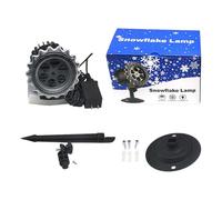 Christmas Snowflake Projector, Snowflake Projector for Outdoor, 5m Christmas Power Cord, Blizzard Projection Lights Waterproof Holiday Projector with
