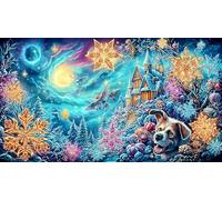 Christmas snowflake Puzzle for Adults 1000 Pc - Fun Family Game Educational Challenge Hard Difficult 38x52/1000pcs