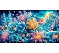 Christmas-snowflake Puzzle for Adults Kids 1000Pc Recycled Paper Puzzle Game Educational Games for Home Activity & Fun Present Great Gift Idea 70x50/1000pcs