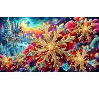 Christmas snowflake Recycled Paper Jigsaw Puzzle 1000 Pc - Educational Decompression for Adults Home 38x26/1000pcs