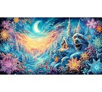 Christmas snowflake Recycled Paper Jigsaw Puzzle 1000 Pc - Educational Decompression for Adults Home 75x50/1000pcs