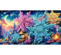 Christmas-snowflake Recycled Paper Puzzle Game 1000 Piece Educational Game Challenge Fun Present & Activity for Home Great Gift Idea for Women, Gifts for Men 70x50/1000pcs