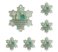 Christmas Snowflake-Shaped Sea Glass Thank You Keepsake, 2025 Snowflake Sea Glass Friendship Ornaments, Winter Christmas Hanging Decorations Indoor, Xmas Gift for Best Friends (5)
