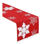 Christmas Snowflake Table Runner Coffee Table Decor Home Kitchen Cloth Cover Feastival Tablecloth Placemats Linen Towel Embroidered Hollow Home Kitchen Decor Holiday Farmhouse Dining Ornaments