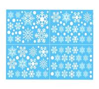 Christmas Snowflake Window Stickers 114pcs Glitter Snowflake Window Sticker