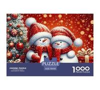 Christmas Snowman 1000 Piece Christmas Jigsaw Puzzles for Adults Challenging Puzzle Educational for Challenging Family Activity Games Colorful Hard Puzzle for 70x50cm/1000pcs Family Decorations
