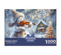 Christmas Snowman 1000 Piece Christmas Jigsaw Puzzles for Adults Educational Challenge Puzzle Adults Age 12 Years Up - Challenge Edition Hard Puzzle for 38x26cm/1000pcs Family Decorations