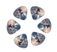 christmas snowman 3 Print Guitar and Ukulele Picks For Music Lovers 12 PCS Mixed Gauges(0.46/0.71/0.96mm)