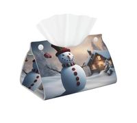 Christmas Snowman 3 Print Long Rectangular Tissue Box Cover Case Decor Holder For Home Car Kitchen Office
