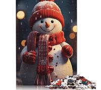 Christmas Snowman 500 Piece Jigsaw Puzzle for Adults & Age 18 Years Up - Family Activity Jigsaw Puzzles Educational Games Difficult And Challenge 500pcs (52x38cm)