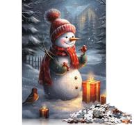 Christmas Snowman 500 Piece Jigsaw Puzzle for Adults Family Game Teens Jigsaw Puzzle 500pcs (52x38cm)