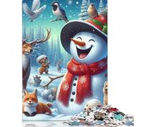 Christmas Snowman 500 Piece Jigsaw Puzzle for Adults Family Game Teens Jigsaw Puzzle 500pcs (52x38cm)