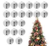 Christmas Snowman Beads - Christmas Wooden Beads, Round Christmas Snowman Print Beads, Colorful Wooden Beads, 20MM, Consulte la descripción, See description, See description