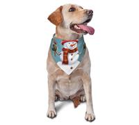 Christmas Snowman Dog Bandanas Triangle Puppy Scarfs for Boy and Girl, Washable Daily Bibs Handkerchief Customize Dog & Cat Neckwear, Birthday Cute Soft Pet Scarf Kerchief