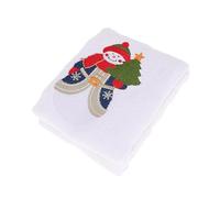 Christmas Snowman Embroidered Cotton Face Towel for Home | Creative Festive Gift Choice, Beautiful Embroidered Detail, Cotton Wash Cloth for Daily Care