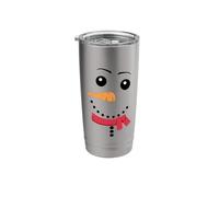 Christmas Snowman Face Stainless Steel Insulated Tumbler