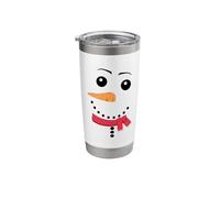 Christmas Snowman Face Stainless Steel Insulated Tumbler