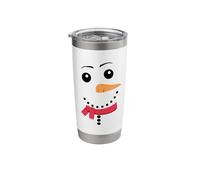 Christmas Snowman Face Stainless Steel Insulated Tumbler
