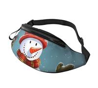 Christmas Snowman Fanny Pack for Men Women Fashion Running Waist Packs Waterproof Crossbody Bags Everywhere Belt Bag with Adjustable Strap Sports Hip Pack for Travel Wallet