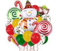 Christmas Snowman Foil Balloon Set - Holiday Decor Supplies for Christmas Party Decoration