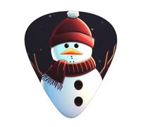 Christmas Snowman Guitar Plectrums, 12 Pcs Lightweight Guitar Plectrums, 0.46mm/0.71mm/0.96mm Thickness For Acoustic Guitar Acoustic Electric Guitar Ukulele Bass