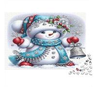 Christmas Snowman Jigsaw Puzzle 1000Pc Recycled Paper for Adults Puzzle for Adults Fun Challenging Family Game Fun Home Activity Great Gift for Relaxation Creativity 70x50cm/1000pcs