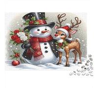 Christmas Snowman Jigsaw Puzzles for Adults 1000 Puzzles for AdultsMrs Claus Reading Challenging Puzzles Puzzle Game for The Whole for Women, Gifts for Men ColourfuG70x50cm/10