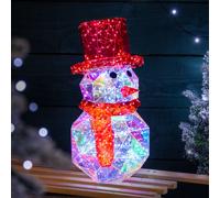 Christmas Snowman Light Iridescent LED Indoor Decoration Remote with Timer 40cm